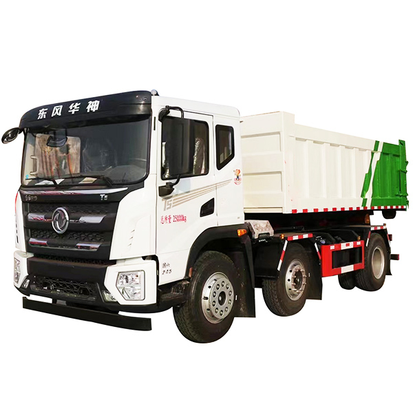 Dongfeng Huashen T5 Rear Double-Axle 18-Ton Hook Arm Garbage Truck